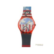 SWATCH The Boss GR109 classic quarzo cassa e cinturino plastica colorata new